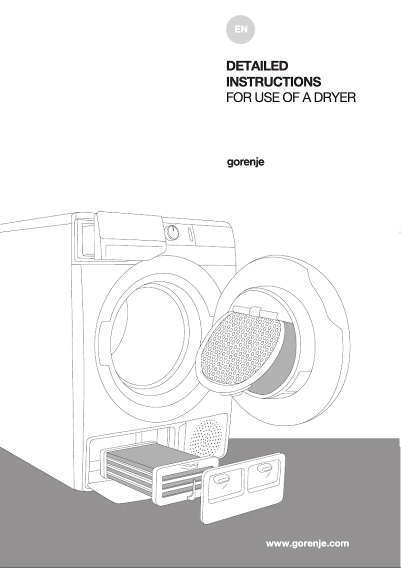 Page n°1 - Manuel utilisateur Gorenje DE8B
