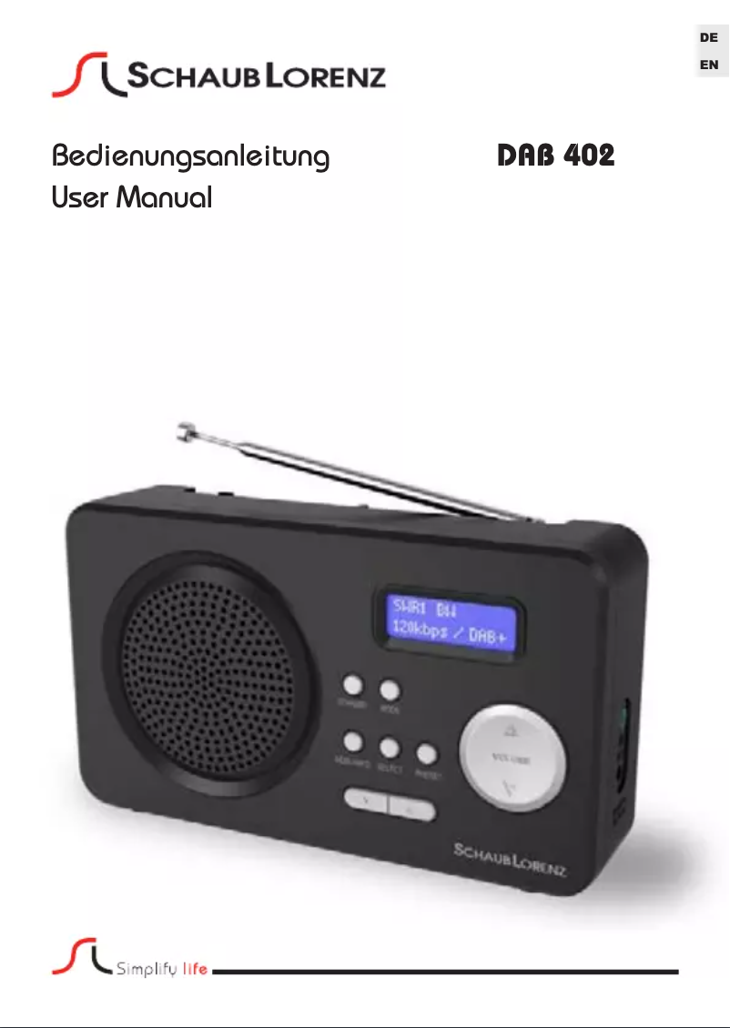 Image de la première page du manuel de l'appareil DAB 402