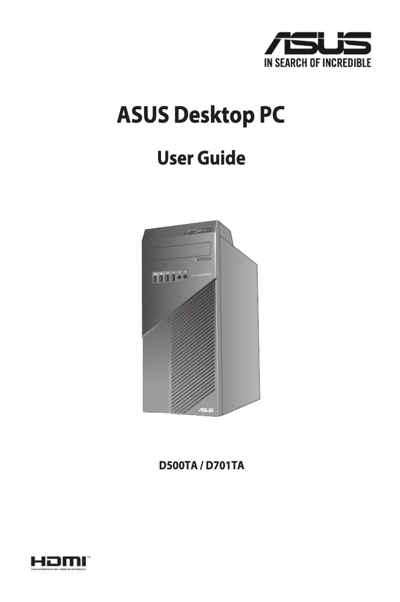 Page 1 de la notice Manuel utilisateur Asus ExpertCenter D7 Tower D701TA