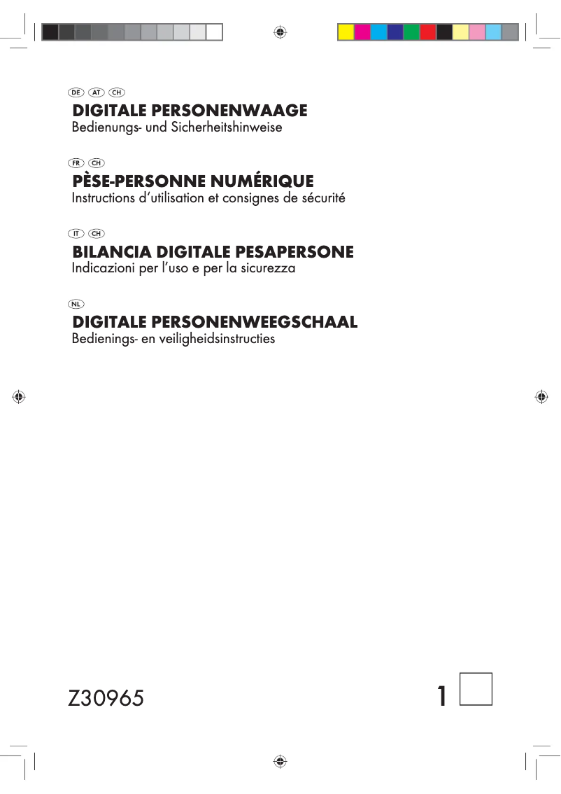 Page 1 de la notice Manuel utilisateur SilverCrest Z30965