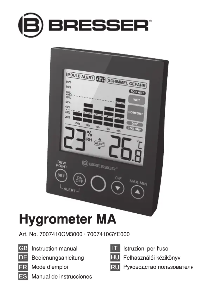 Image de la première page du manuel de l'appareil Hygrometer MA