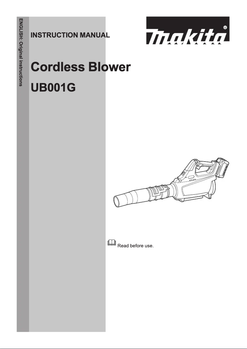Image de la première page du manuel de l'appareil UB001GD201
