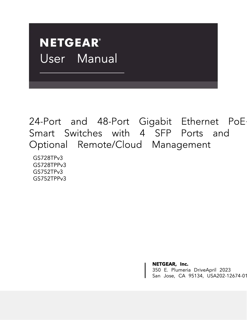 Page n°1 - Manuel utilisateur Netgear GS752TPPv3