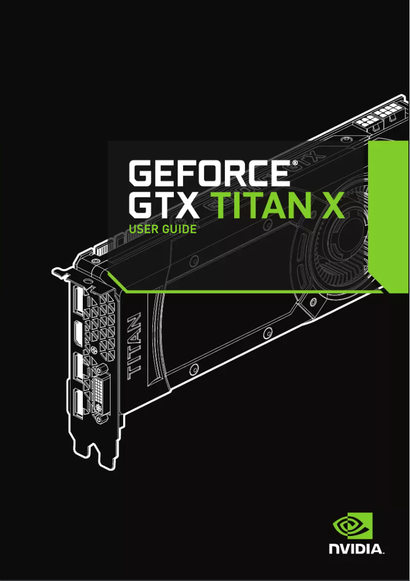 Page 1 de la notice Manuel utilisateur Nvidia GEFORCE GTX TITAN X