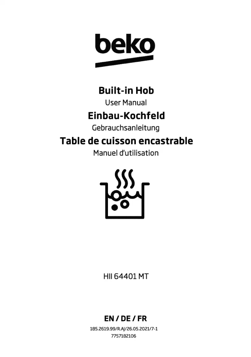 Page 1 de la notice Manuel utilisateur Beko HII 64401 MT