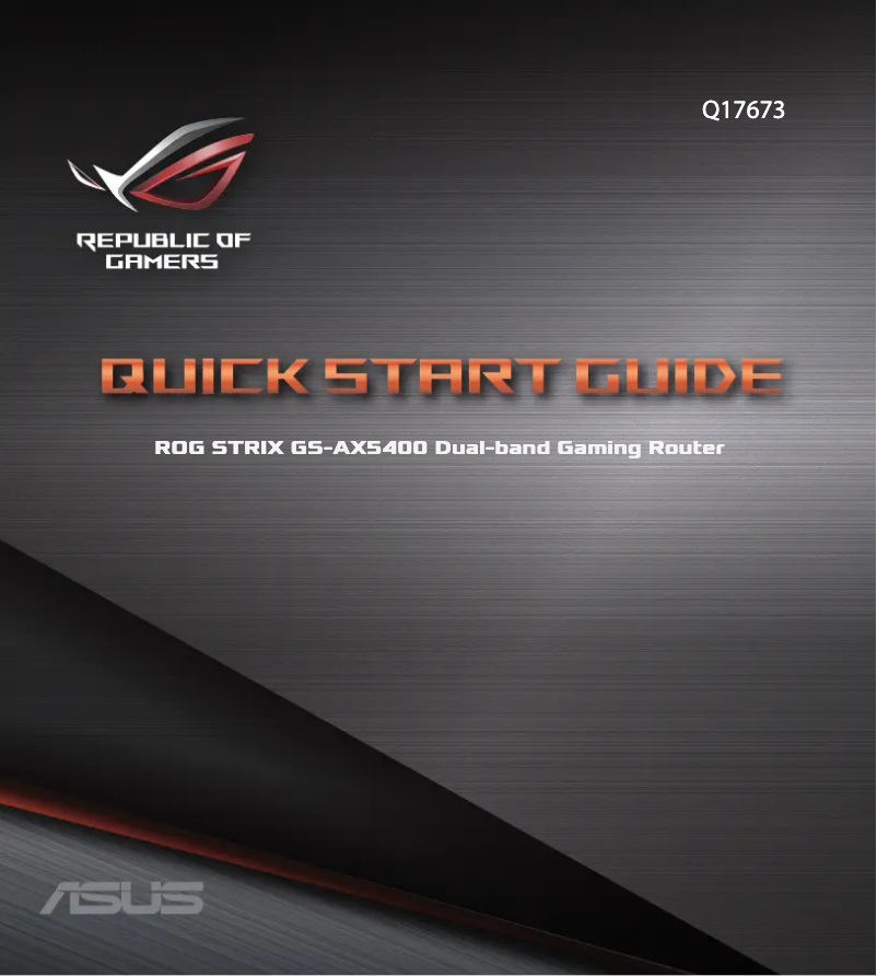 Page n°1 - Guide de démarrage rapide Asus ROG Strix GS-AX5400