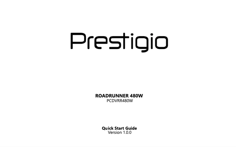 Page n°1 - Manuel utilisateur Prestigio RoadRunner 480W