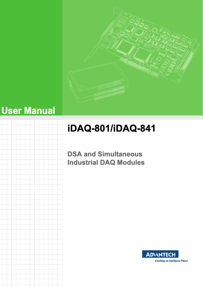 Page n°1 - Manuel utilisateur Advantech IDAQ-841-AE