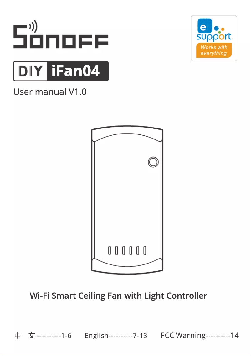 Page n°1 - Manuel utilisateur Sonoff iFan04