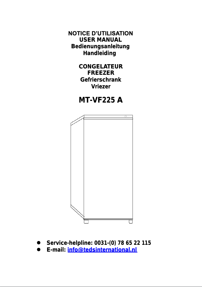 Page 1 de la notice Manuel utilisateur Whiteline MT-VF 235A