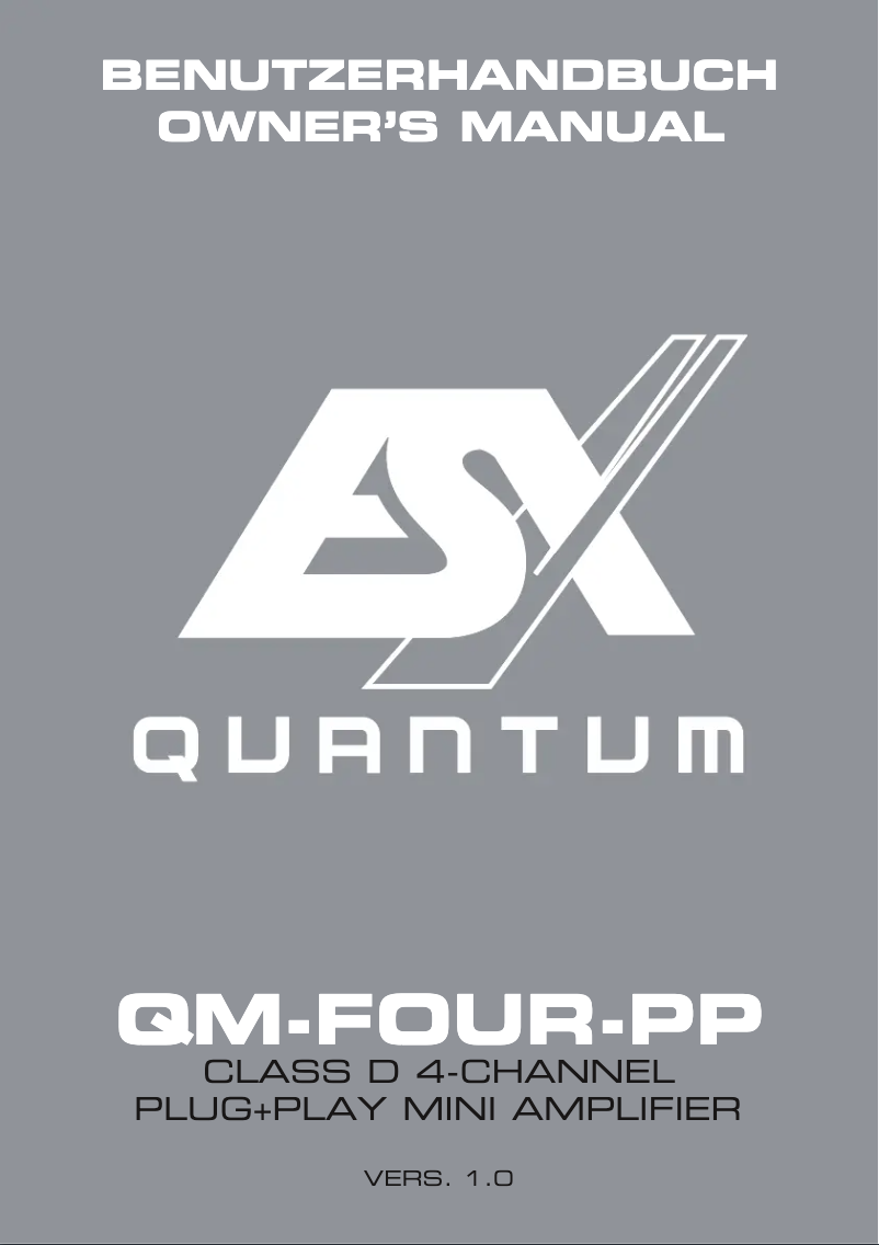 Page n°1 - Manuel utilisateur ESX Quantum QM-FOUR-PP