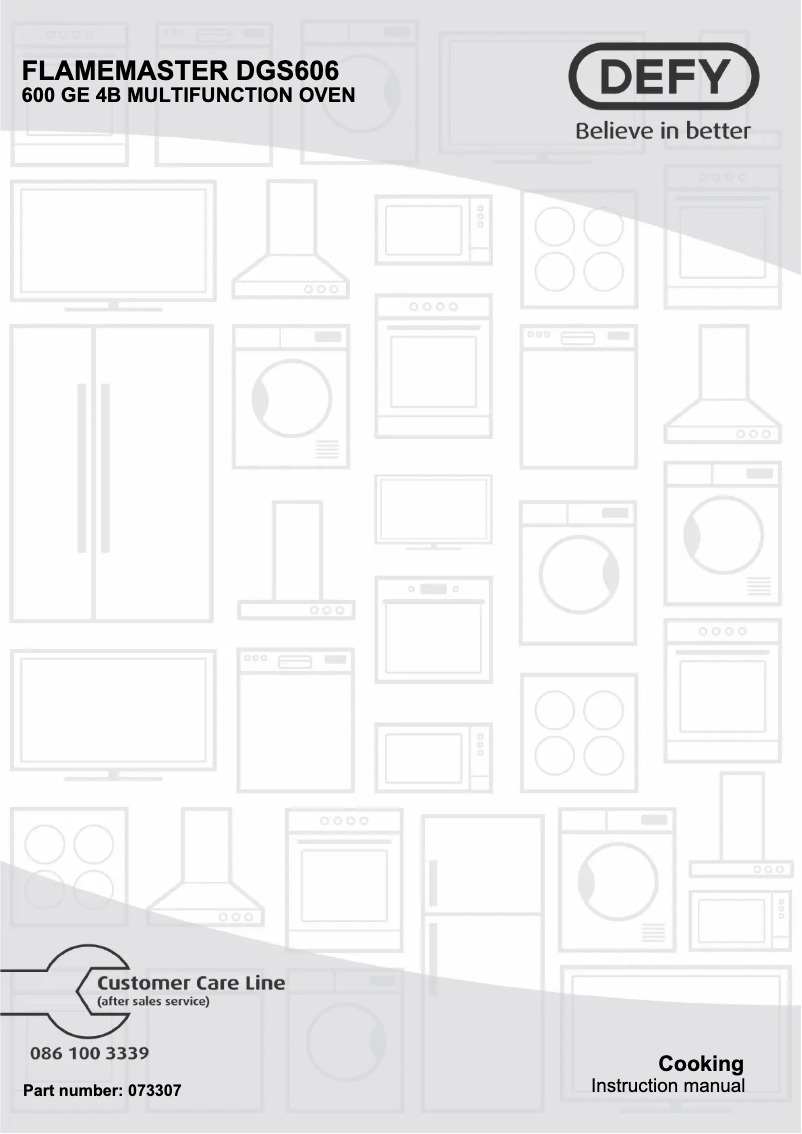 Page 1 de la notice Manuel utilisateur Defy DGS606
