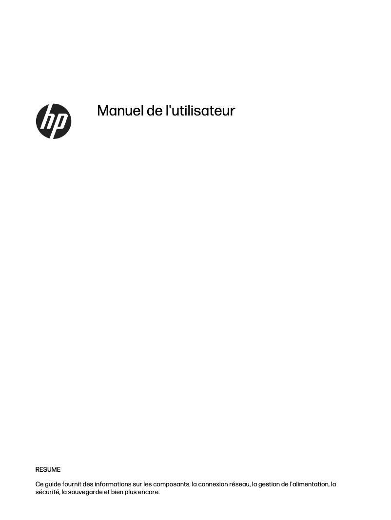Page 1 de la notice Manuel utilisateur HP EliteBook 640 G10