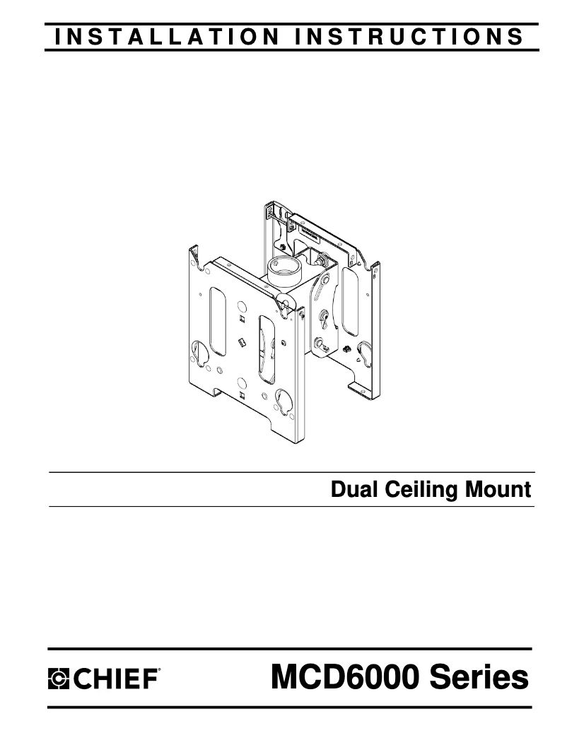 Page 1 de la notice Manuel utilisateur Chief MCD6000