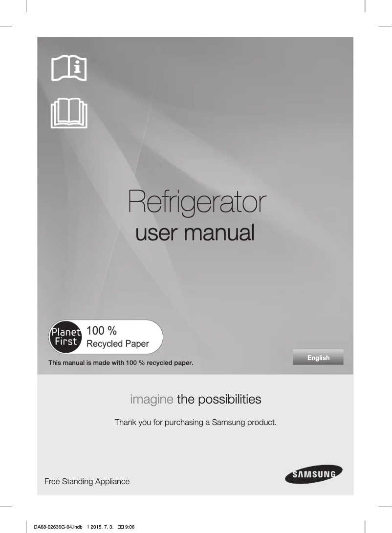 Page n°1 - Manuel utilisateur Samsung RT5964DTBSLA