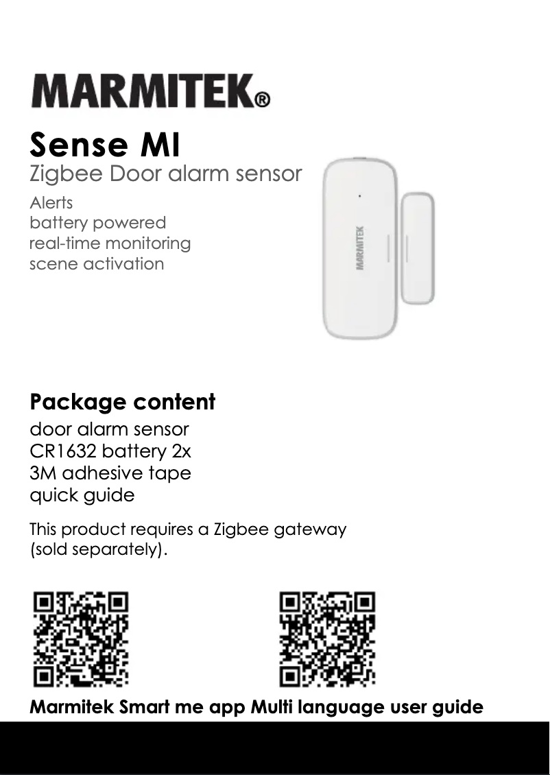 Página 1 del manual Manual de usuario Marmitek Sense MI