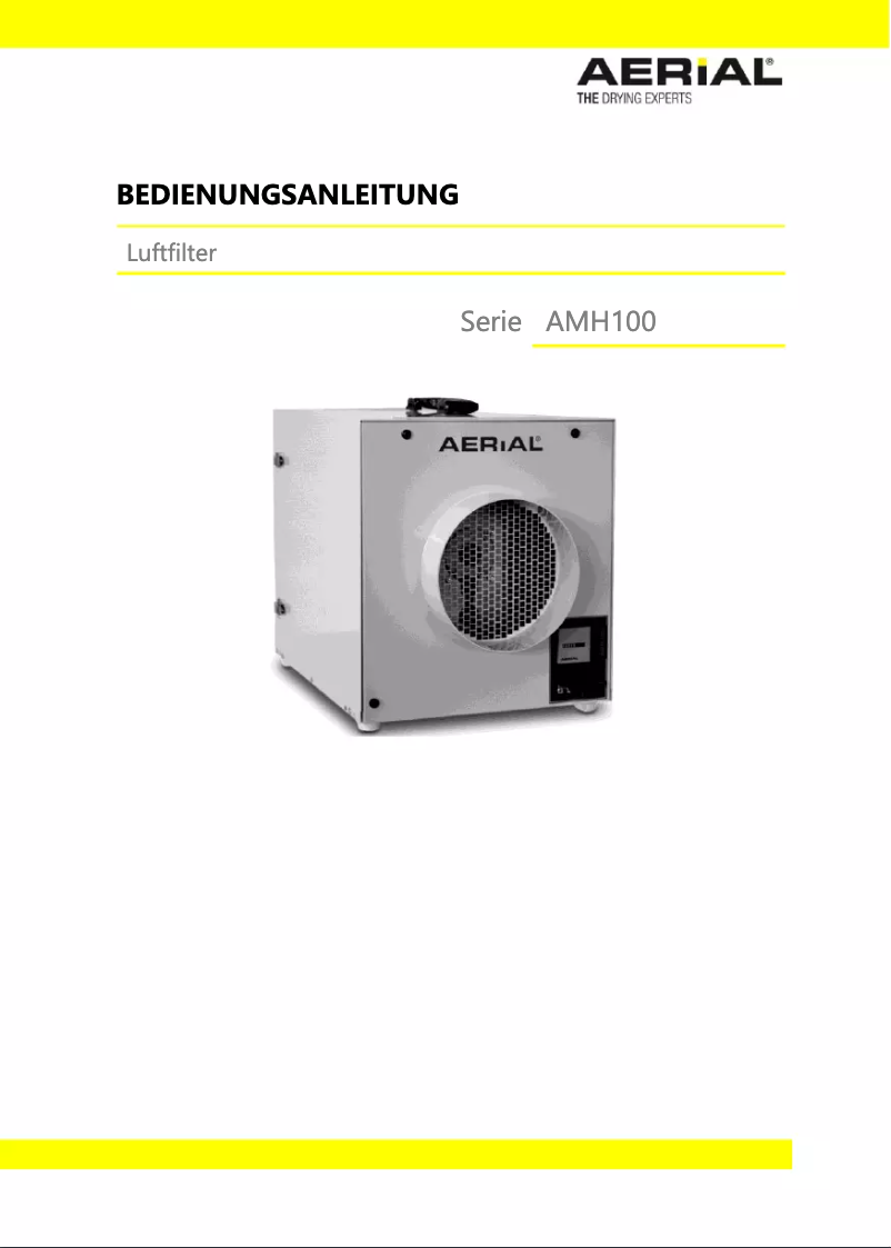 Page n°1 - Manuel utilisateur Aerial AMH 100