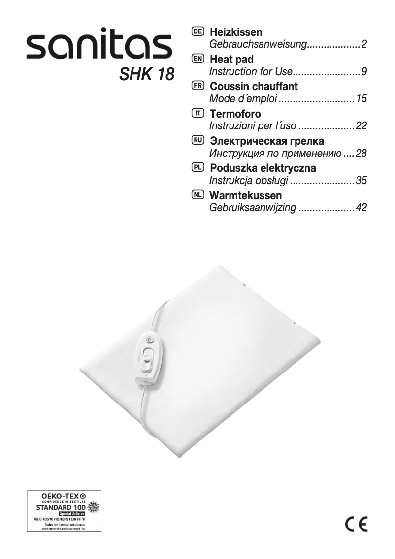 Page 1 de la notice Manuel utilisateur Sanitas SHK 18