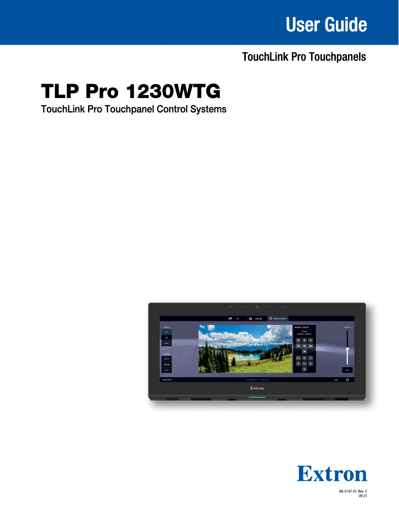 Page n°1 - Manuel utilisateur Extron TLP Pro 1230WTG