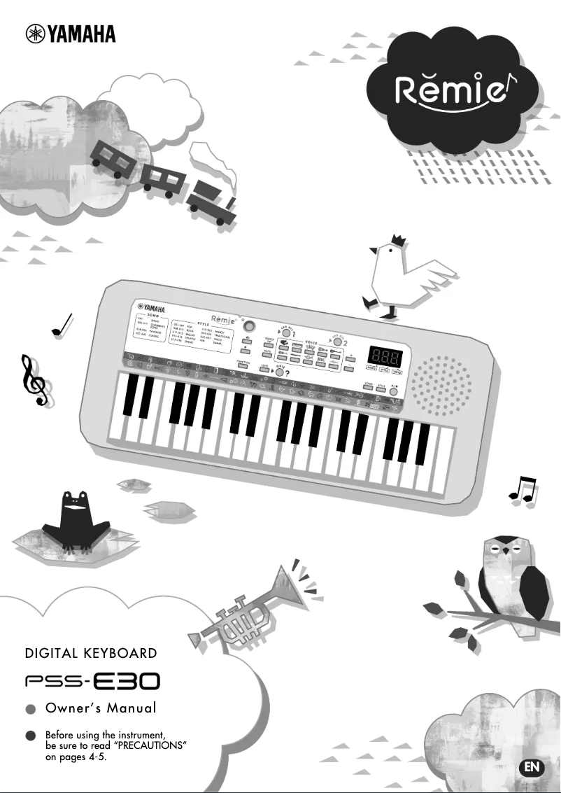 Page 1 de la notice Manuel utilisateur Yamaha Remie PSS-E30