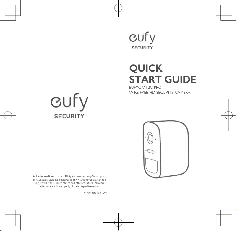 Page n°1 - Manuel utilisateur Eufy eufyCam 2C Pro