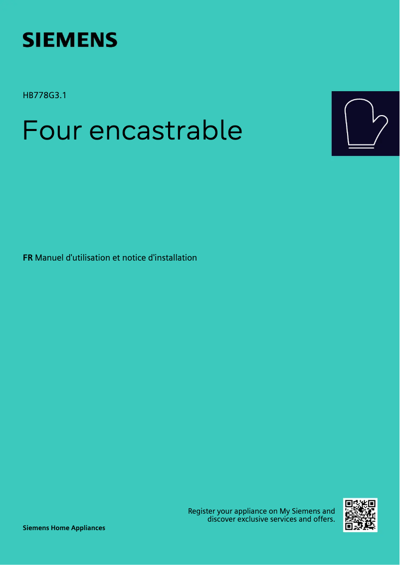 Page n°1 - Manuel utilisateur Siemens HB778G3B1