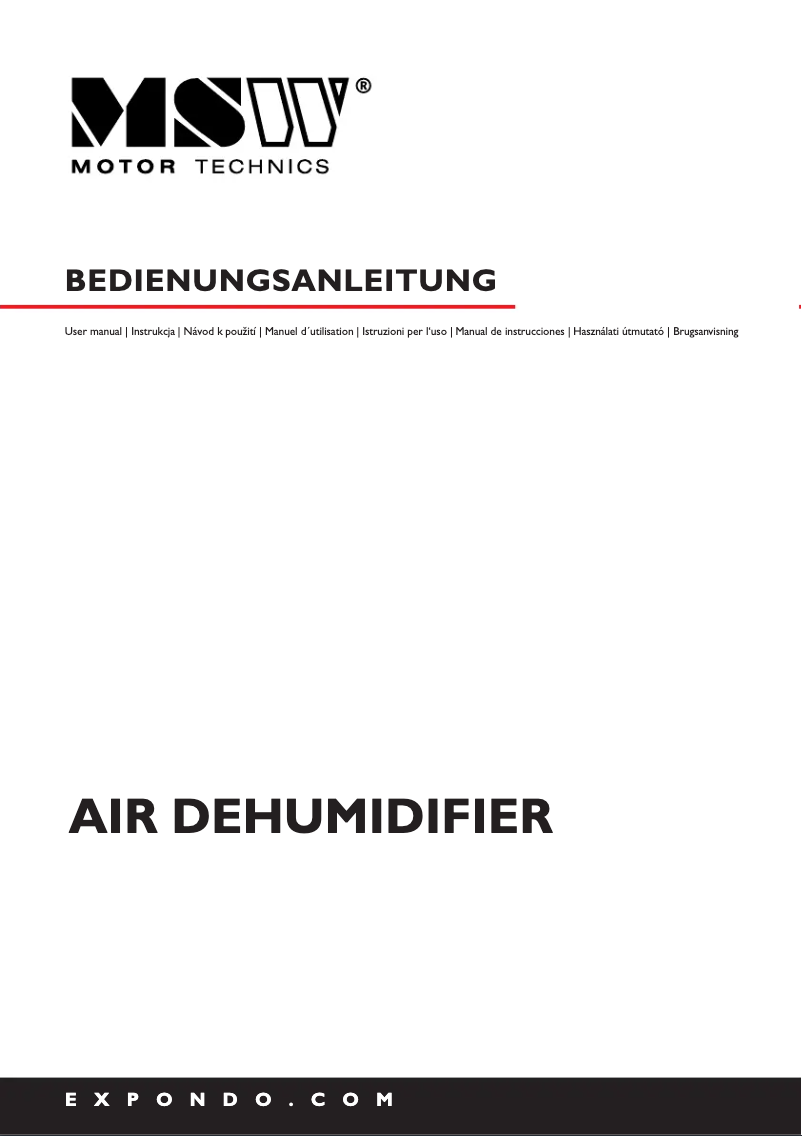 Page 1 de la notice Manuel utilisateur MSW MSW-DEH3090H