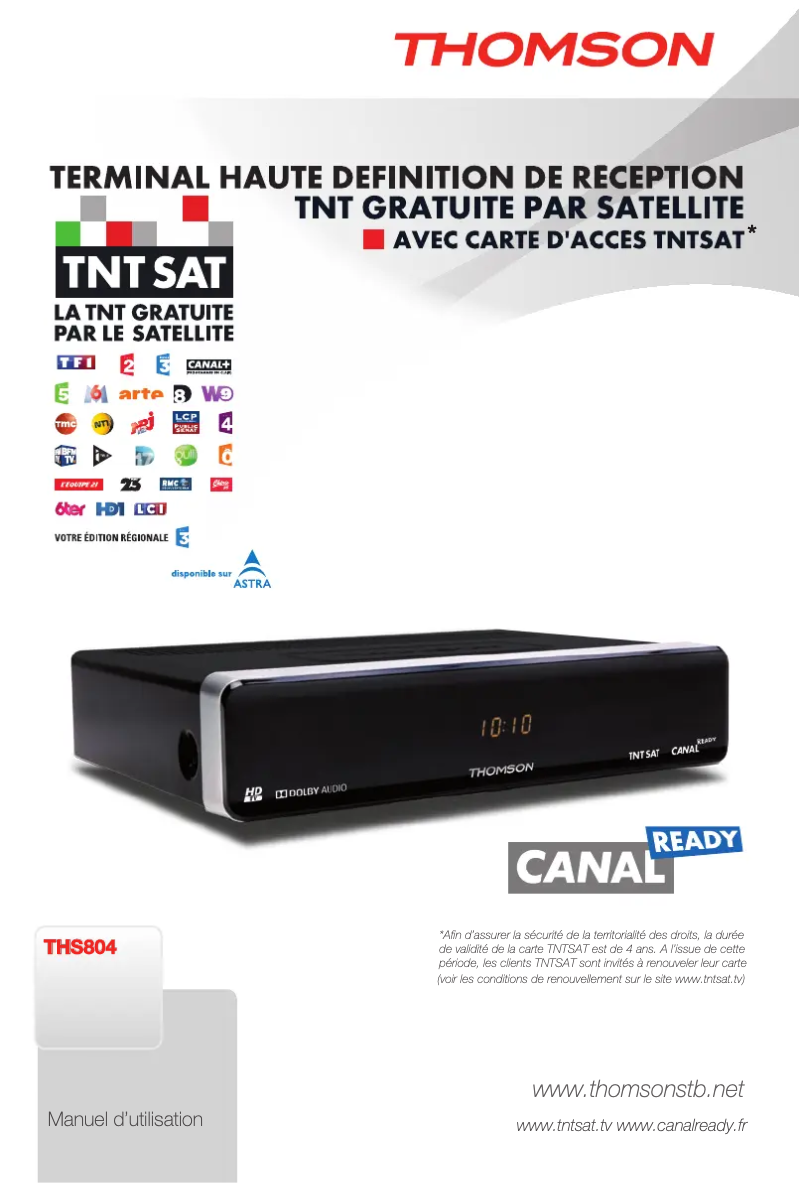 Image de la première page du manuel de l'appareil THS804