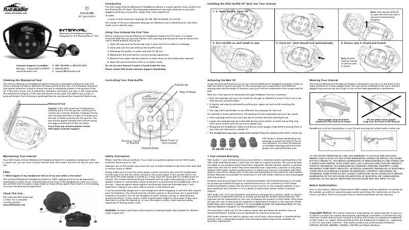 Page 1 de la notice Manuel utilisateur H2O Audio Interval