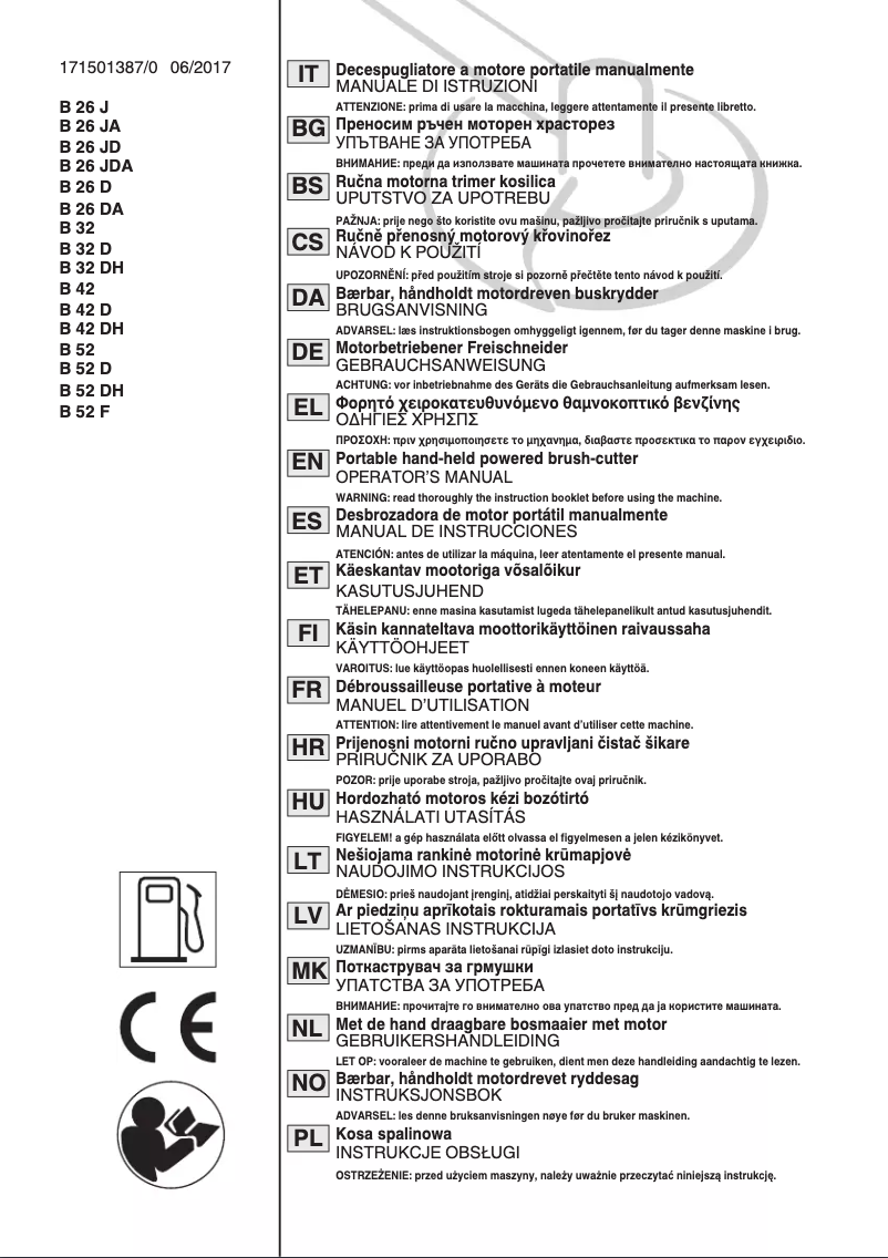 Page n°1 - Manuel utilisateur Stiga SBC 252 D