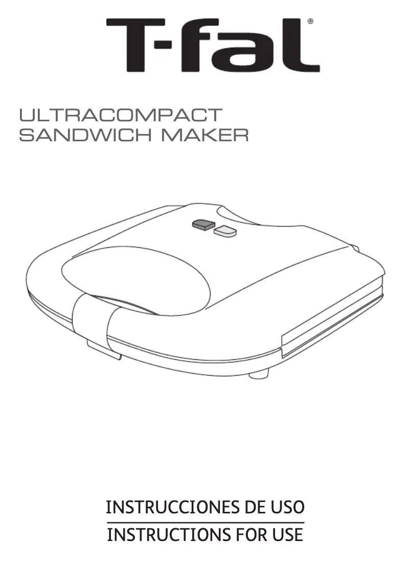 Page 1 de la notice Manuel utilisateur Tefal UltraCompact SM2118
