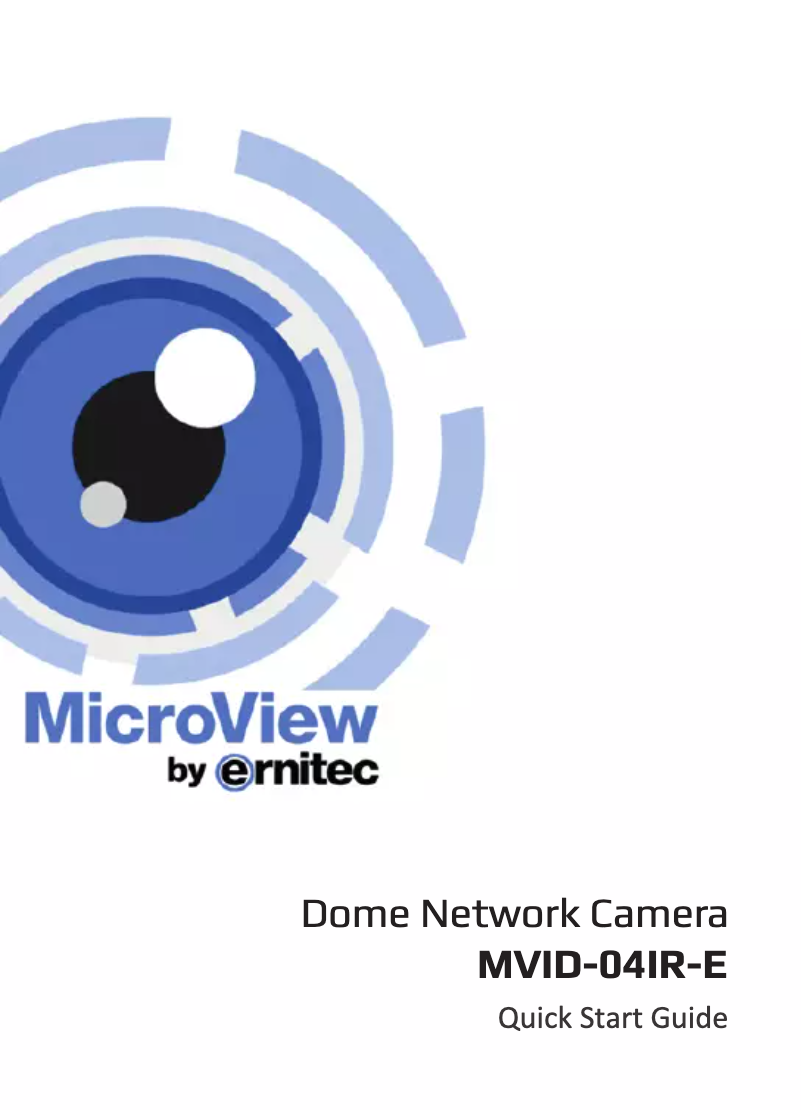 Page n°1 - Manuel utilisateur MicroView MVID-04IR-E