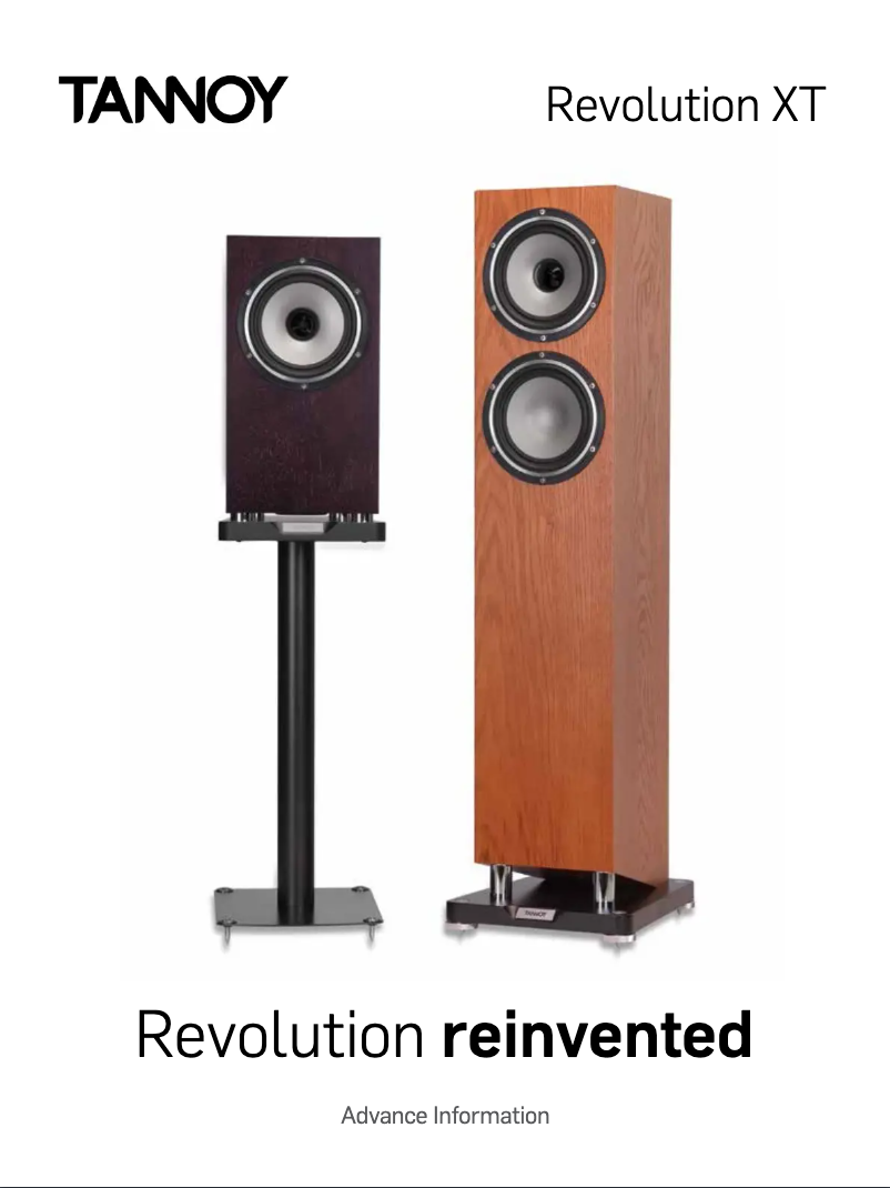 Page 1 de la notice Brochure Tannoy Revolution XT 8F