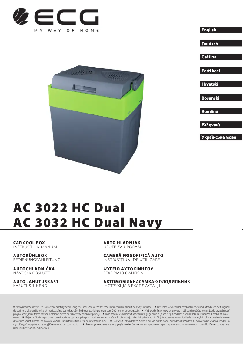 Image de la première page du manuel de l'appareil AC 3022 HC Dual