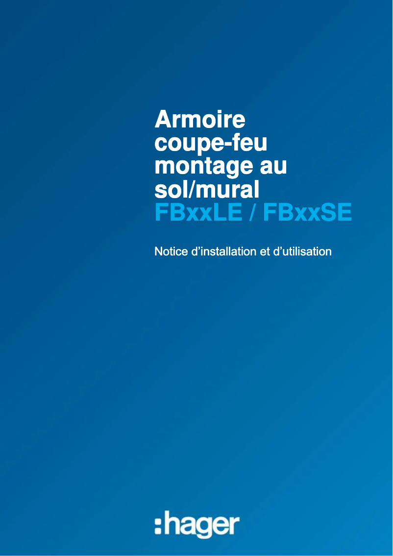 Page n°1 - Manuel utilisateur Hager FB83LE