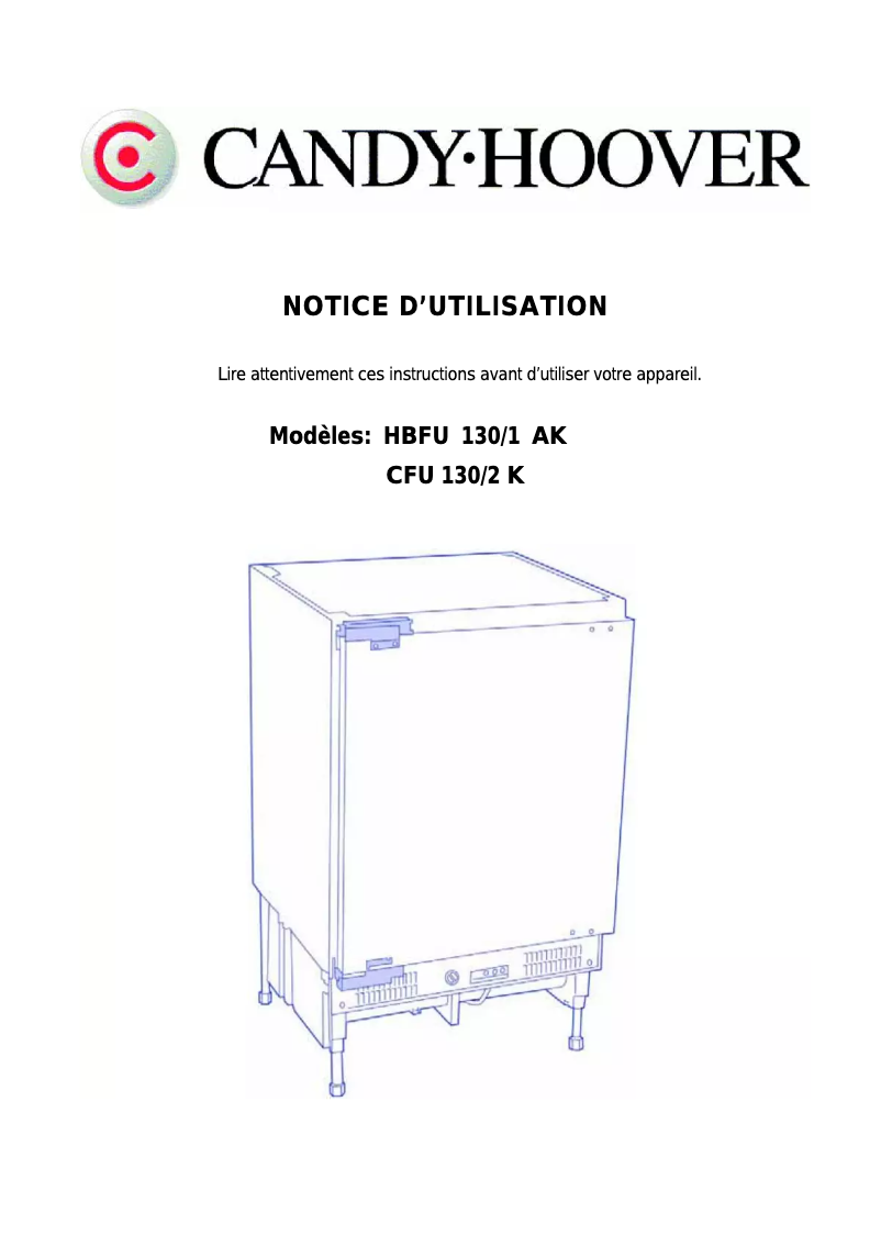 Page n°1 - Manuel utilisateur Candy RS-13DC4SQ