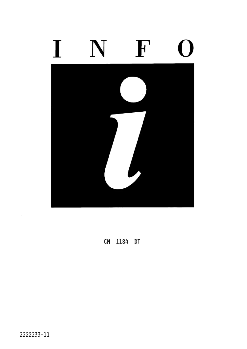 Page n°1 - Manuel utilisateur Marynen CM 1184 DT