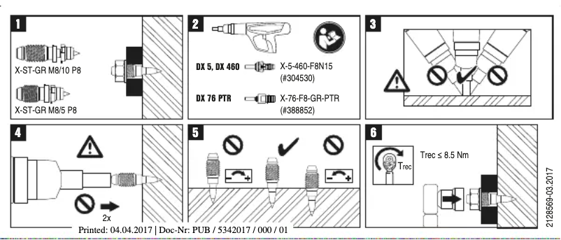 Page 1 de la notice Manuel utilisateur Hilti X-ST-GR M8