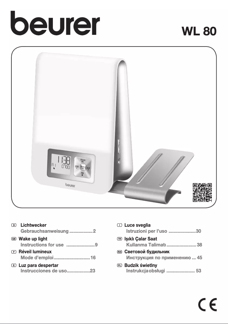 Page n°1 - Manuel utilisateur Beurer WL 80
