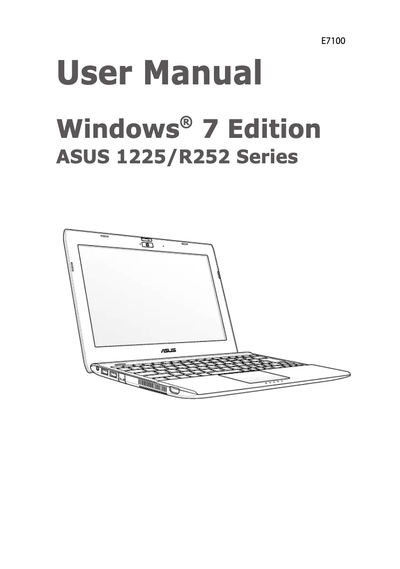 Page n°1 - Manuel utilisateur Asus Eee PC R252B