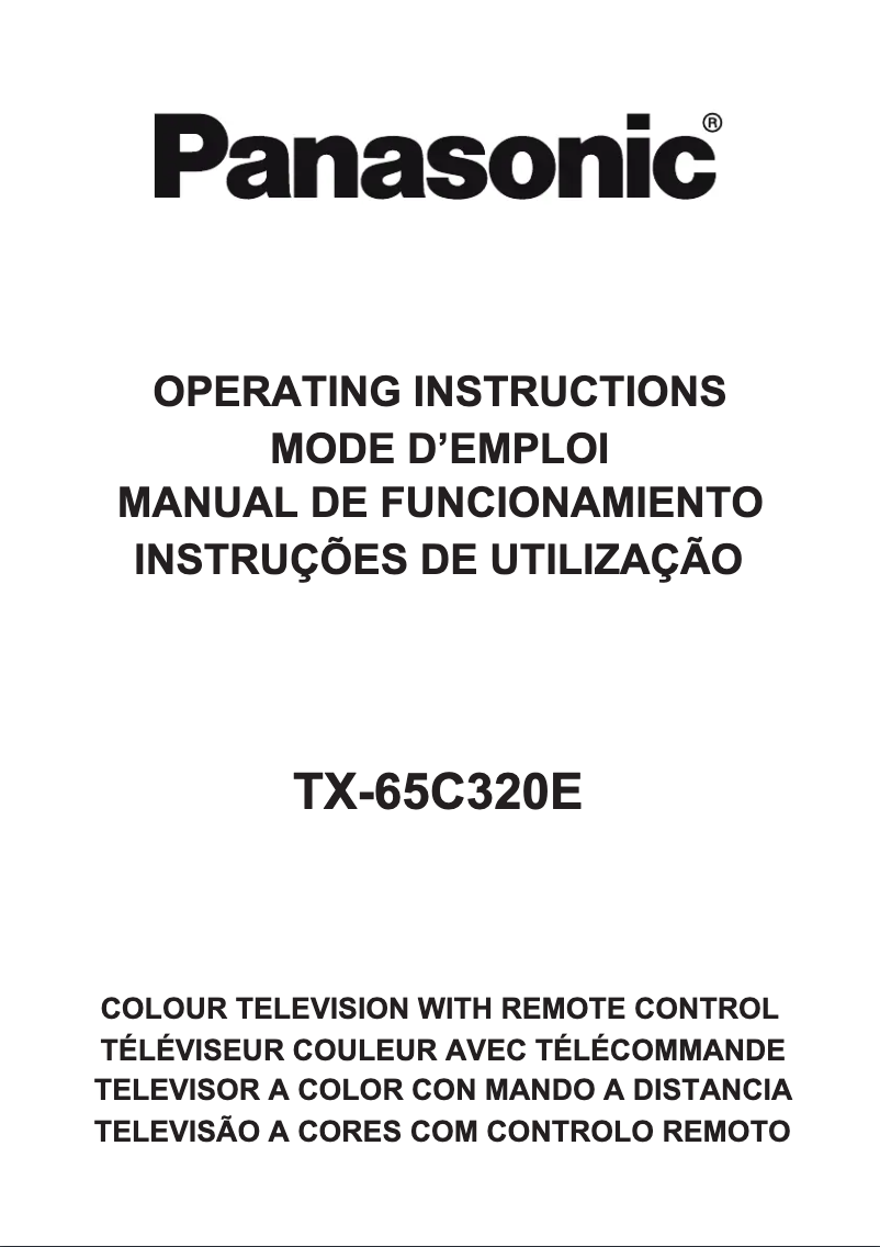 Page 1 de la notice Manuel utilisateur Panasonic TX-65C320