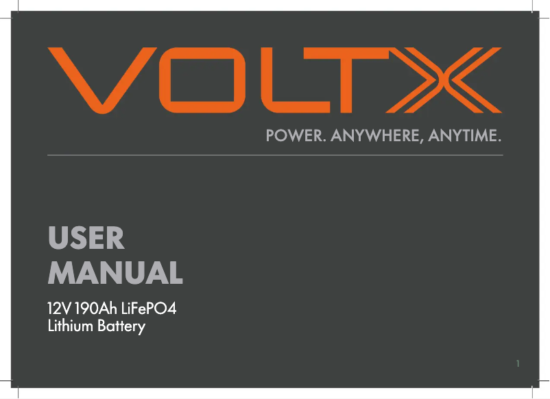 Image de la première page du manuel de l'appareil LiFePO4