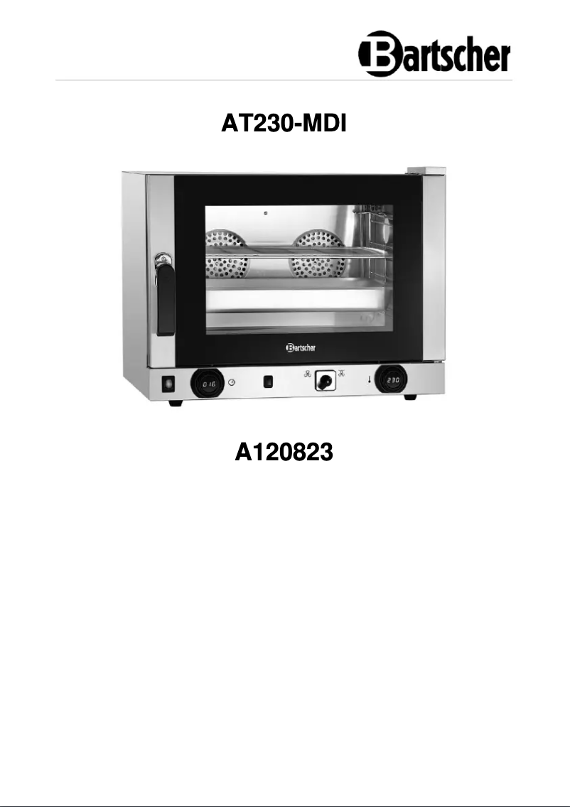 Page n°1 - Manuel utilisateur Bartscher AT230-MDI