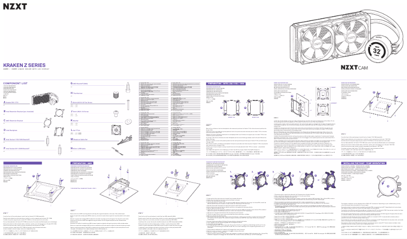 Page n°1 - Manuel utilisateur NZXT Kraken Z63
