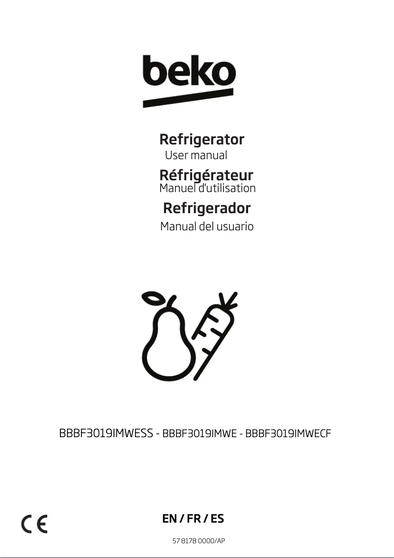 Page n°1 - Manuel utilisateur Beko BBBF3019IMWECF