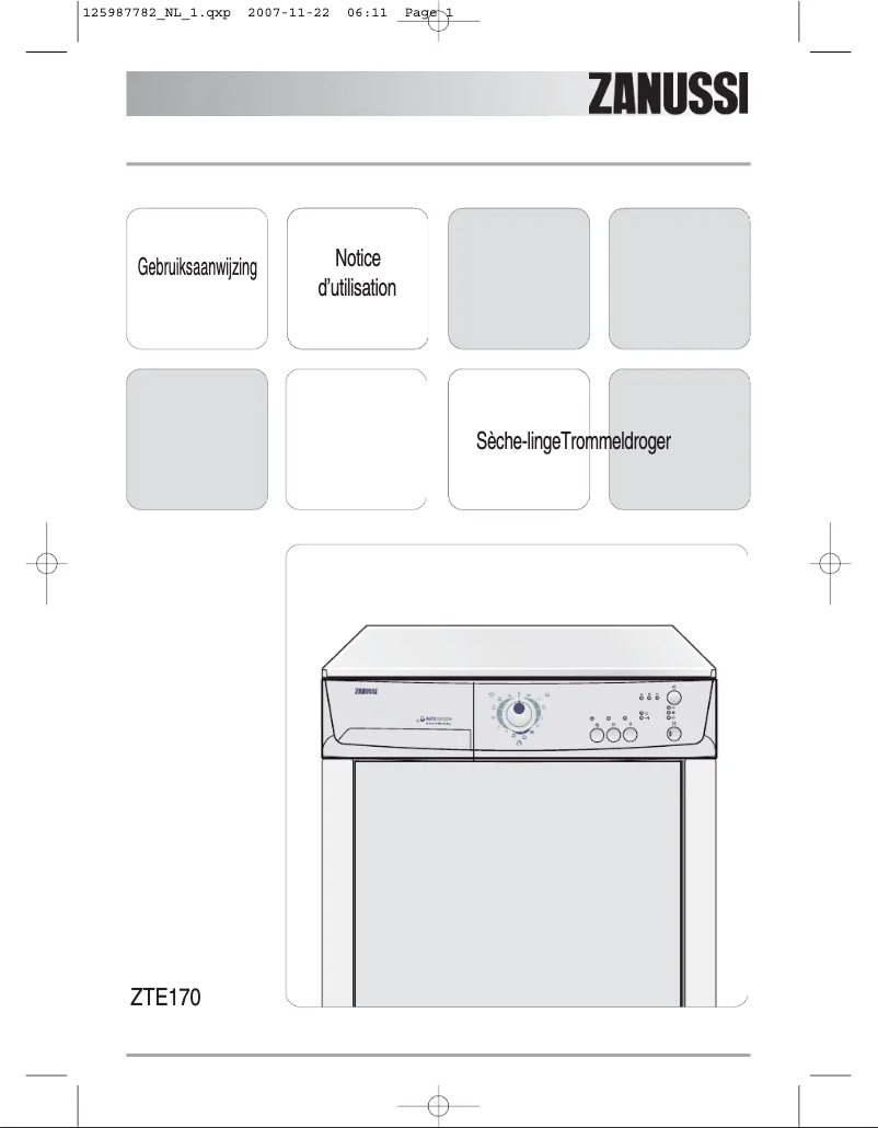 Image de la première page du manuel de l'appareil ZTE 170