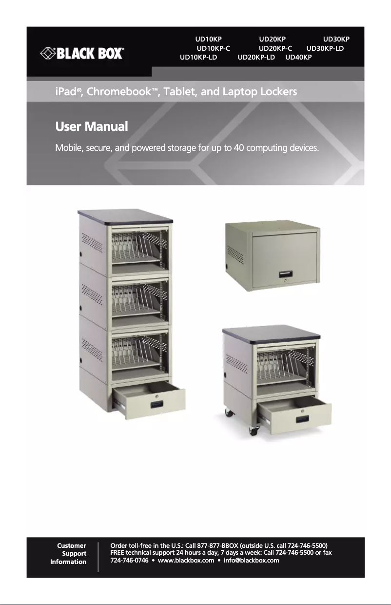 Page 1 de la notice Manuel utilisateur Black Box UD20KP-C