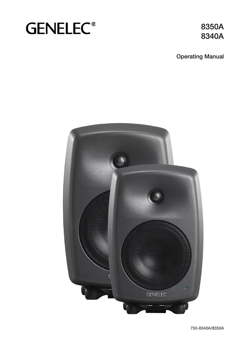 Page 1 de la notice Manuel utilisateur Genelec 8350APM