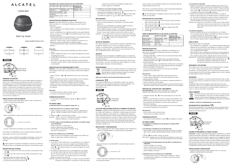 Página 1 del manual Manual de usuario Alcatel Voice box