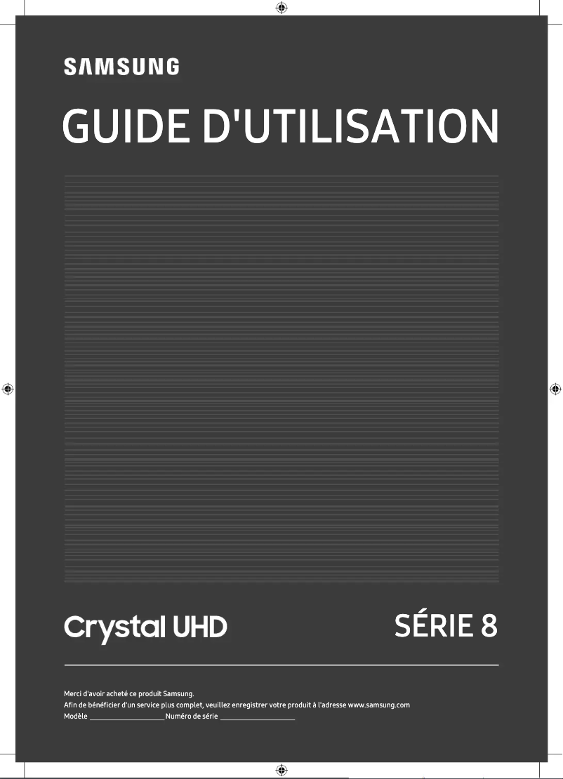 Page 1 de la notice Manuel utilisateur Samsung UA82TU8000K